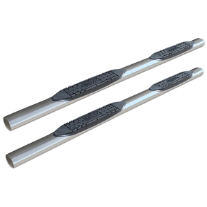 Raptor Series 4in Straight Oval Nerf Bars - Stainless Steel